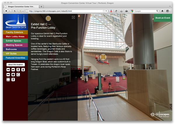 convention center virtual tour by Circlescapes